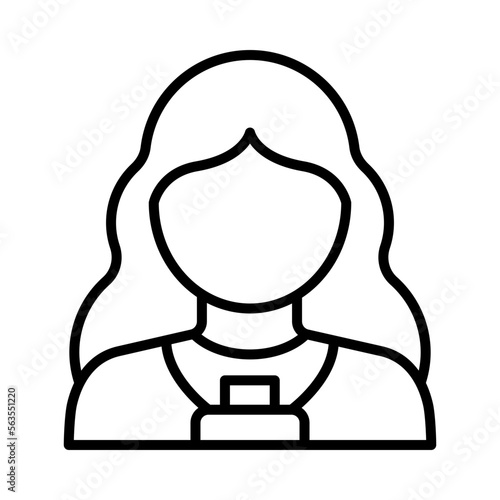 Tourguide Isolated Silhouette Solid Line Icon with tourguide, tour, tourism, tourist, travel, women Infographic Simple Vector Illustration