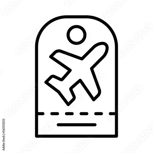 Luggage-Tags Isolated Silhouette Solid Line Icon with luggage-tags, holiday, luggage, tourism, travel, vacation Infographic Simple Vector Illustration