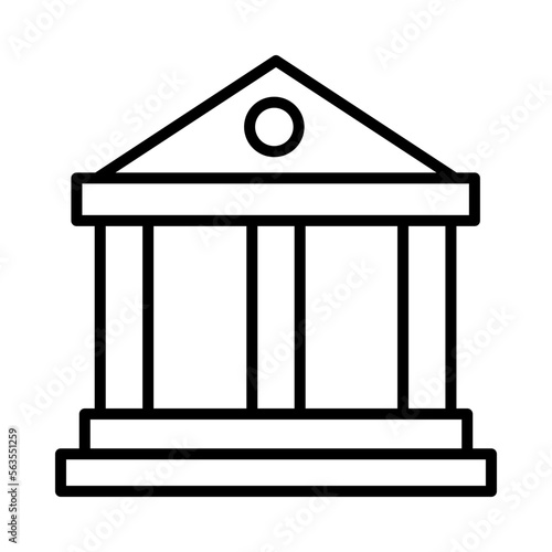 Courthouse Isolated Silhouette Solid Line Icon with courthouse, court, crime, historic, law, legal Infographic Simple Vector Illustration
