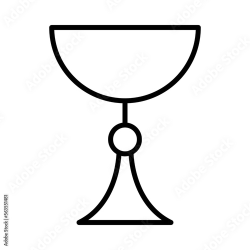 Chalice Isolated Silhouette Solid Line Icon with chalice, christianity, church, cup, holy-grail, religion Infographic Simple Vector Illustration