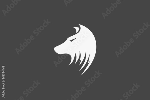 Illustration vector graphic of wolf head silhouette