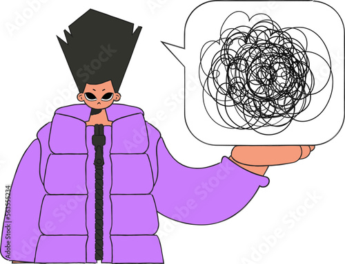 The man shows that he is trying to understand something. A person consumed by a sense of hopelessness and despair.