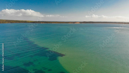 Aerial view of San Remo coastline near Phillip Island, Australia © jovannig
