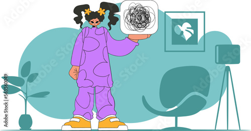 A person consumed by a sense of hopelessness and despair. The woman shows that he is confused.