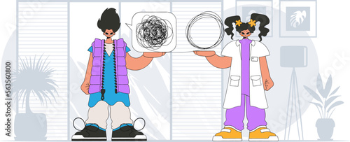 Topic Help A person consumed by a sense of hopelessness and despair. The specialist unpacks the tangle of thoughts. The patient shows that his thoughts are confused.