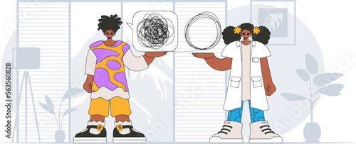 Topic Help A person consumed by a sense of hopelessness and despair. The specialist unpacks the tangle of thoughts. The patient shows that he is confused.