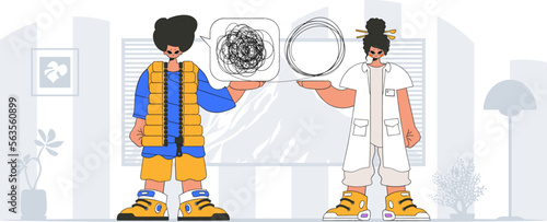 Topic Help A person consumed by a sense of hopelessness and despair. The specialist unpacks the tangle of thoughts. The patient shows that he is immersed in his thoughts.