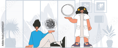 Topic Help A person consumed by a sense of hopelessness and despair. The doctor unpacks the tangle of thoughts. The patient shows that he is trying to understand something.