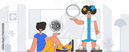 Topic Help A person consumed by a sense of hopelessness and despair. The doctor unpacks the tangle of thoughts. The patient shows that he is trying to unravel his confused thoughts.