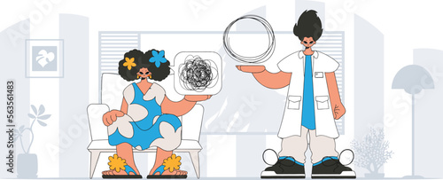 Topic Help A person consumed by a sense of hopelessness and despair. The psychologist unpacks a tangle of thoughts. The patient shows that he is lost in the depths of his own mind.