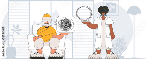 Topic Help A person consumed by a sense of hopelessness and despair. The specialist unpacks the tangle of thoughts. The patient shows that he is lost in the depths of his own mind.