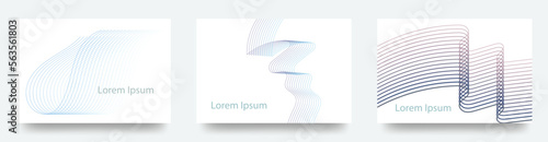 ラインアートのベクターテンプレートカード/ポストカード/シンプルなデザインの名刺