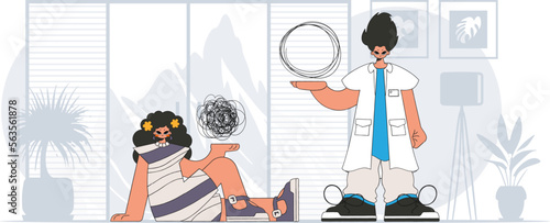 Topic Help A person consumed by a sense of hopelessness and despair. The doctor unpacks the tangle of thoughts. The patient shows that his thoughts are confused.