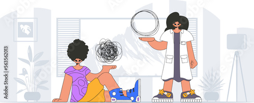 Topic Help A person consumed by a sense of hopelessness and despair. The psychologist unpacks a tangle of thoughts. The patient shows that he is trying to understand something.