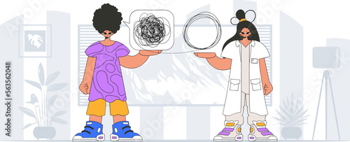 Topic Help A person consumed by a sense of hopelessness and despair. The psychologist unpacks a tangle of thoughts. The patient shows that his head is a mess.