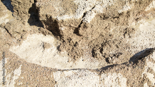 Wet cement texture of construction for background.