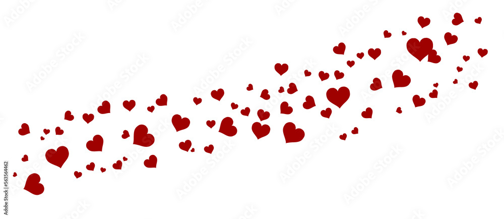 heart red Isolated on transparent background PNG file