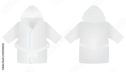 White kids bathrobe. vector illustration