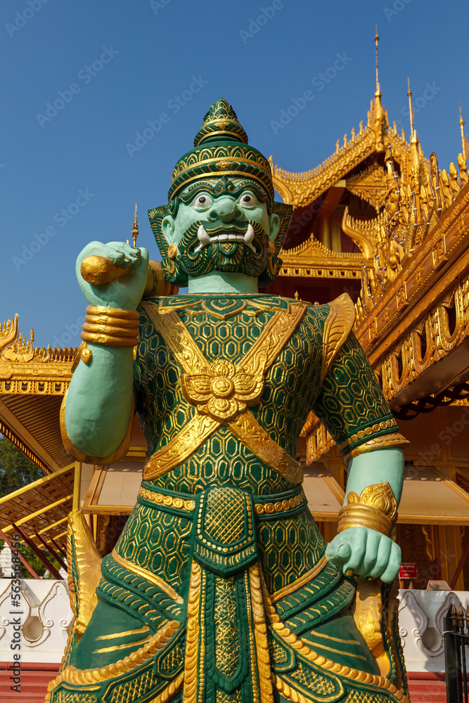 Statue in a temple in Mandalay Myanmar