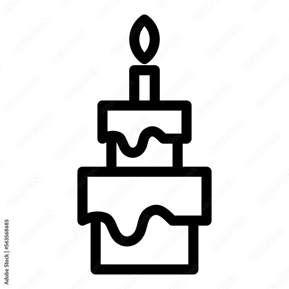 Cake icon on white background. Vector illustration. Cake icon on white background. Vector illustration.