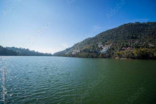 Various views of the Bhimtal lake , Uttarakhand