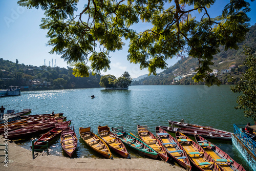 Various views of the Bhimtal lake , Uttarakhand photo