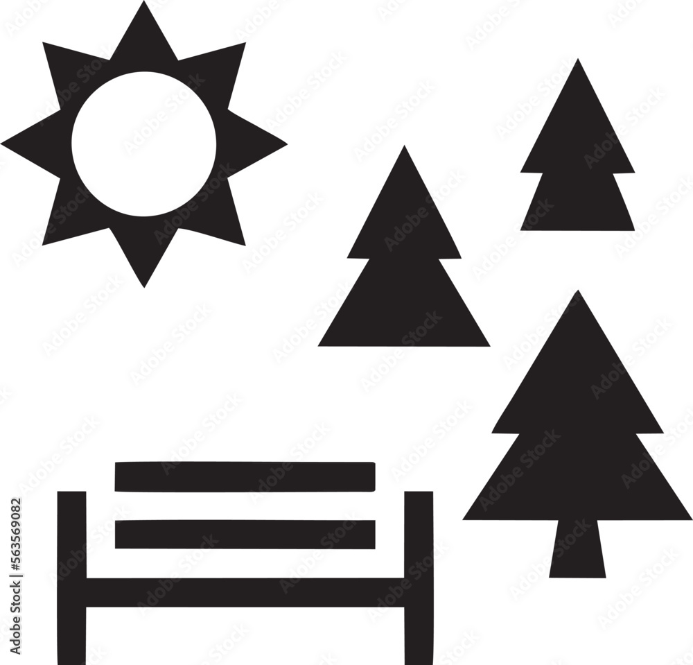 tree icon symbol image vector, illustration of the tree botany in black image tree icon symbol image vector, illustration of the tree botany in black image