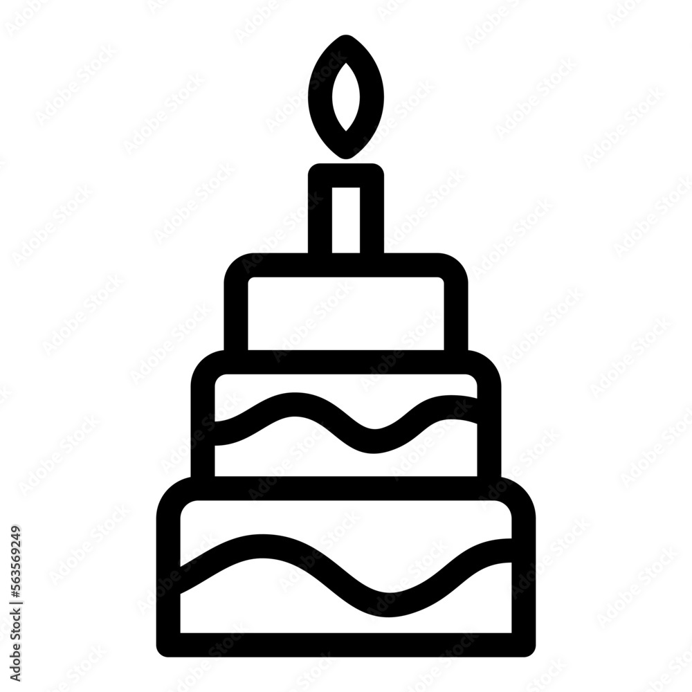 Cake icon on white background. Vector illustration. Cake icon on white background. Vector illustration.