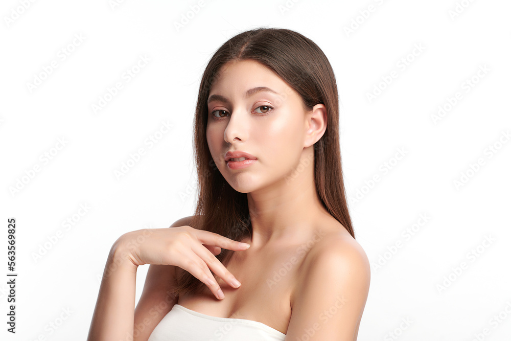 Beautiful young asian woman with clean fresh skin on white background, Face care, Facial treatment, Cosmetology, beauty and spa, Asian women portrait. Beautiful young asian woman with clean fresh skin on white background, Face care, Facial treatment, Cosmetology, beauty and spa, Asian women portrait.