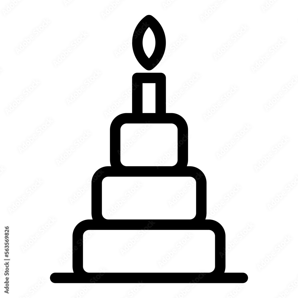 Cake icon on white background. Vector illustration. Cake icon on white background. Vector illustration.