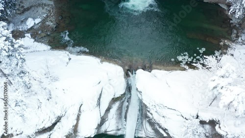 waterfall winter snow and ice