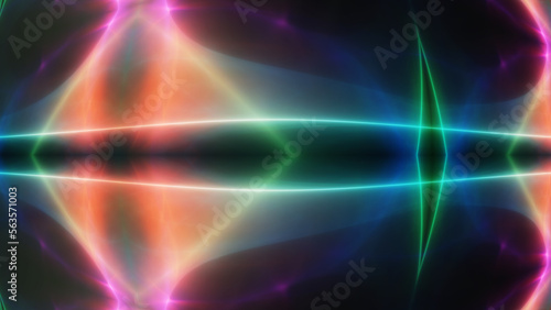 background neon line wave illustration