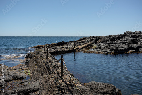 Calm blue ocean pool