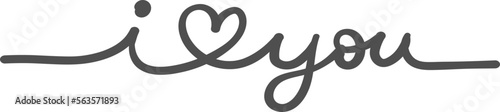 cute simple minimal i love word you doodle hand writing