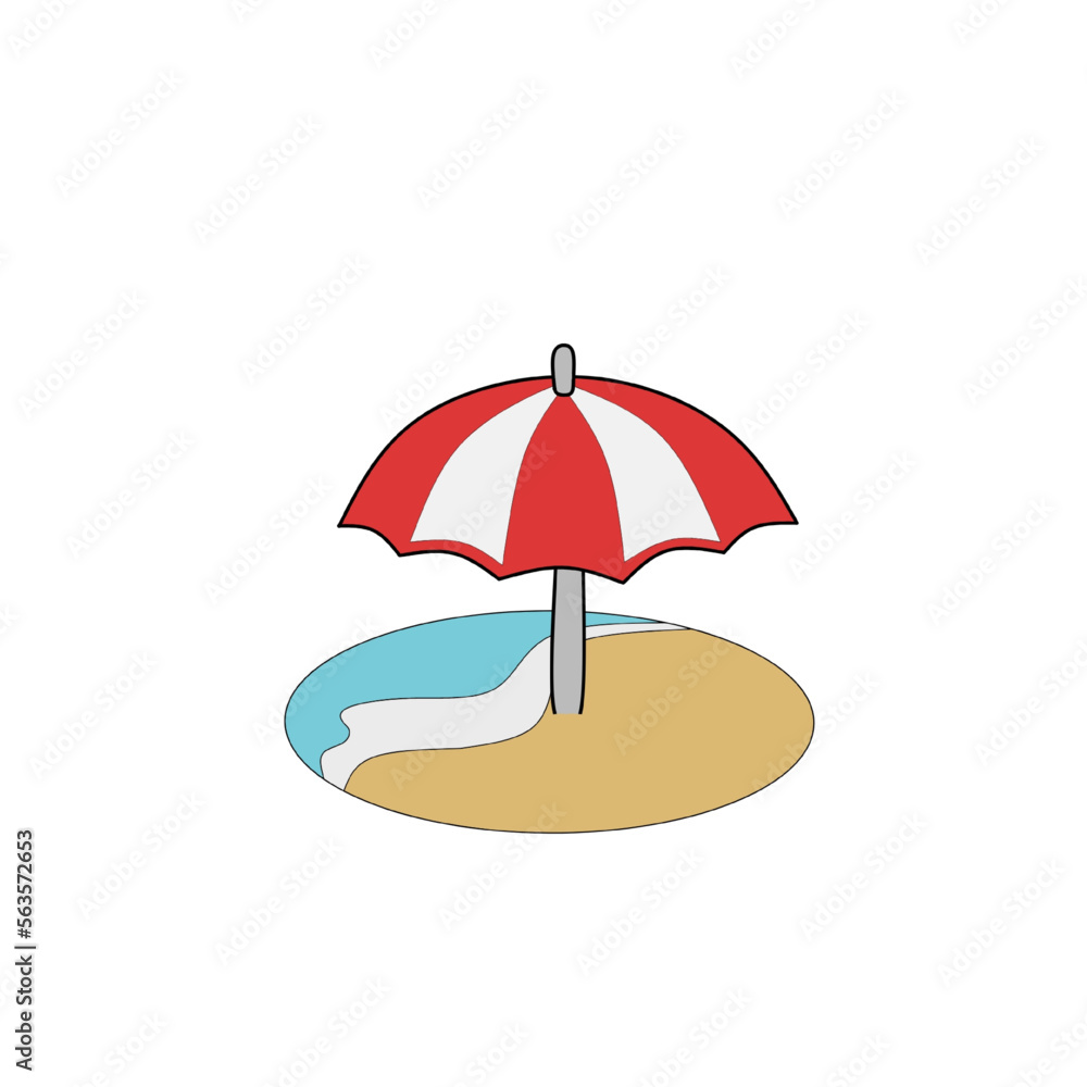 beach umbrella and beach