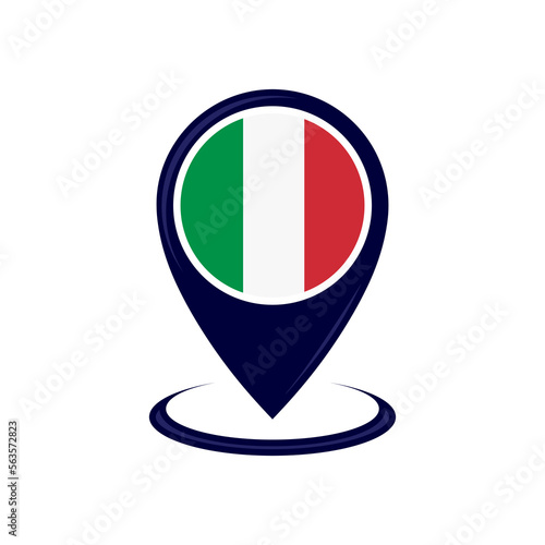 Location icon with Italy flag isolated. Italy flag and map pointer icon. vector illustration Free Download Location icon with Italy flag isolated. Italy flag and map pointer icon. vector illustration - GFXLoad