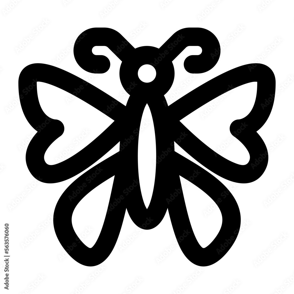 Butterfly line style icon vector design and illustration template