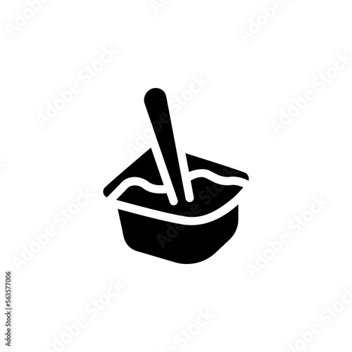 yogurt vector icon solid style. perfect use for logo, presentation, application, website, and more. icon design glyph style