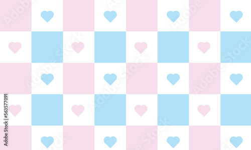 Pink blue love grid wallpaper background pattern