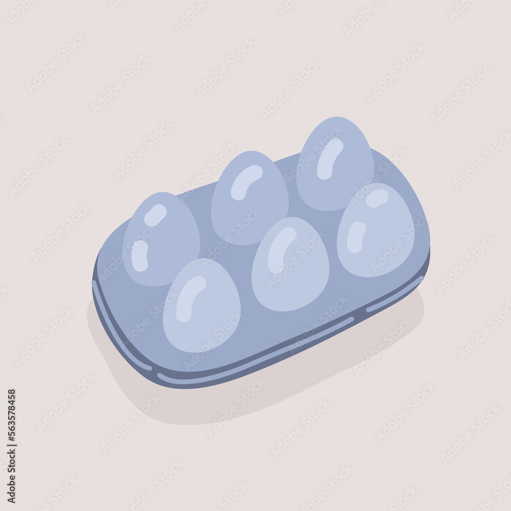 Vector illustration of Eggs container