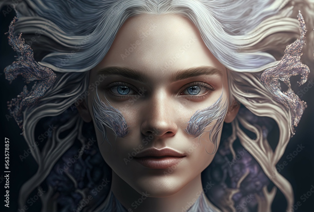 Goddess of Light. Generative AI, non-existent person. Goddess of Light. Generative AI, non-existent person.