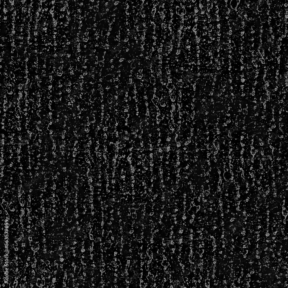 Fototapeta premium kalkhaltige getrocknete Wasserflecken auf einer Glasscheibe vor schwarzem Hintergrund