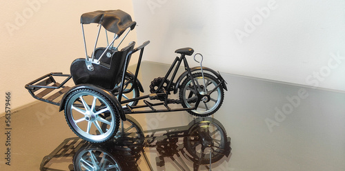 The miniature model of Cycle rickshaw photo