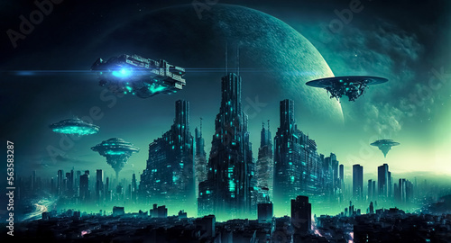 Fotografia, Obraz UFO Armada over downtown