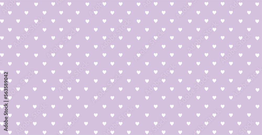 Purple background heart print vector illustration.