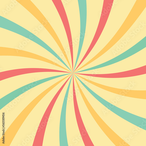 Abstract background with rays. Sunburst in retro style