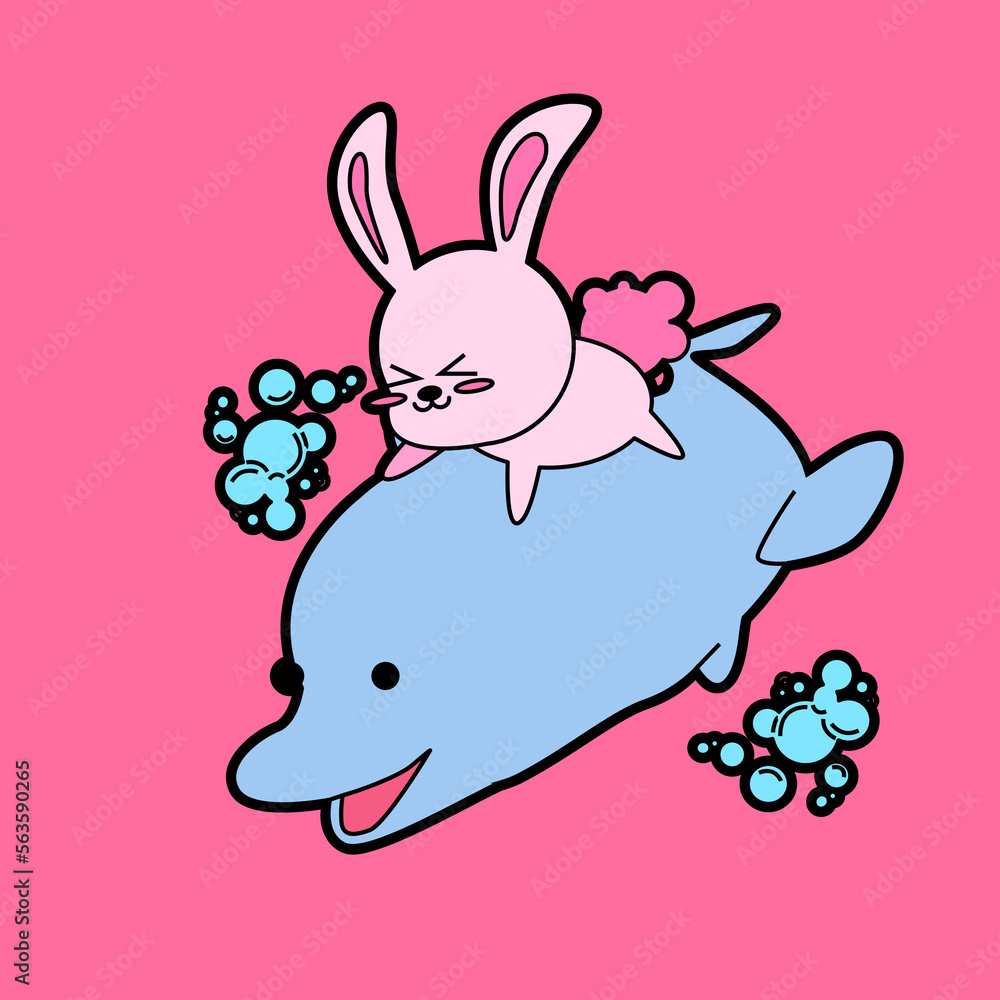 kawaii cartoon bunny sticker kawaii cartoon bunny sticker