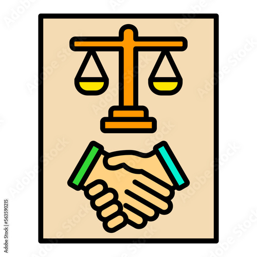 Law Filled Line Icon