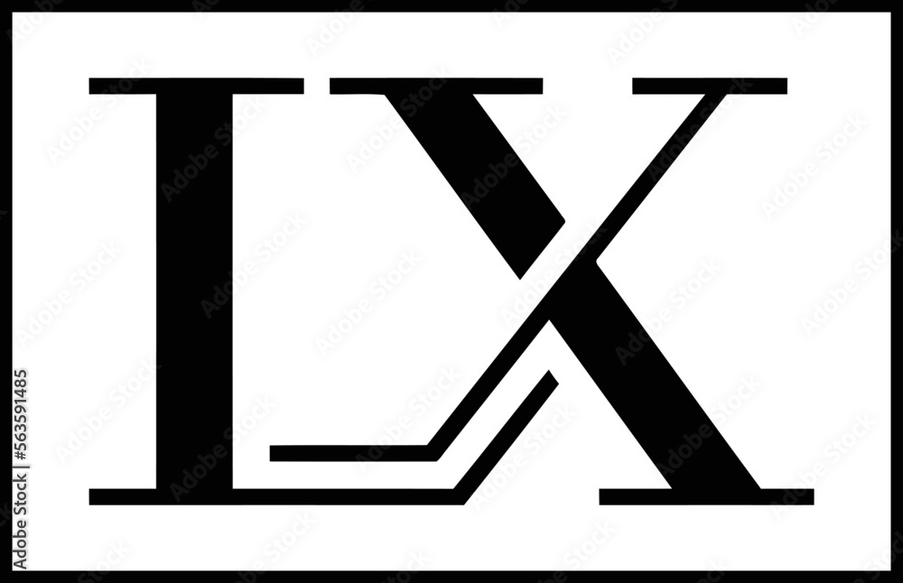 LX luxury fashion logo Stock Vector | Adobe Stock