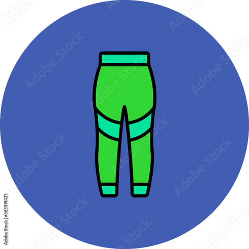 Leggins Multicolor Circle Filled Line Icon